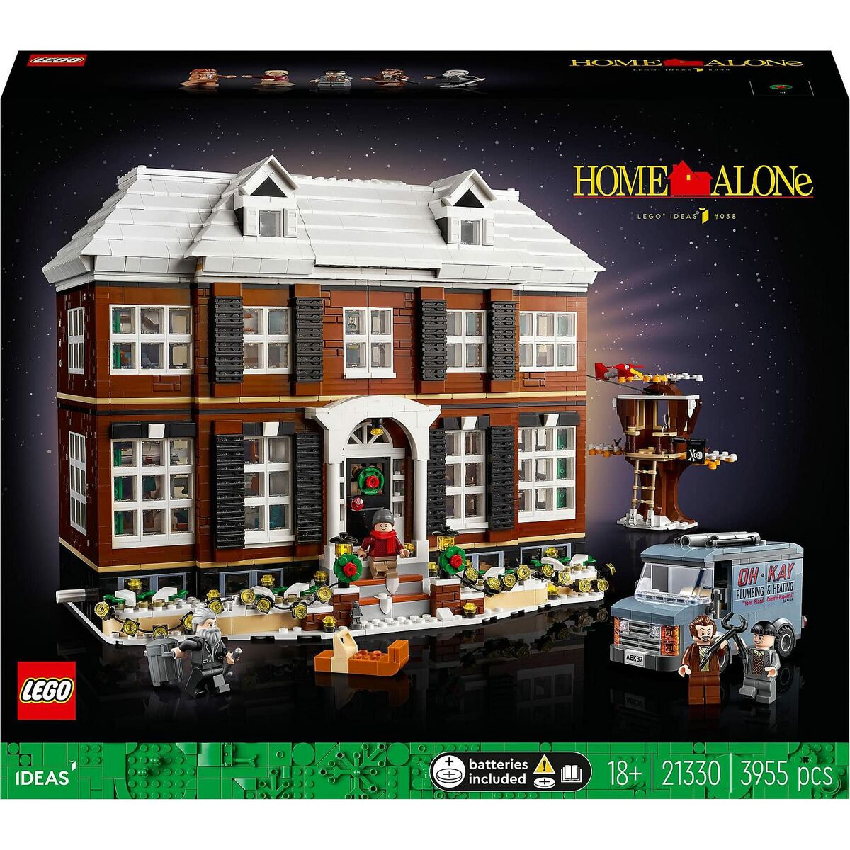 Statybos rinkinys Lego Ideas 21330 Home Alone: Mom, I Missed The Plane! Juoda 3955 Dalys