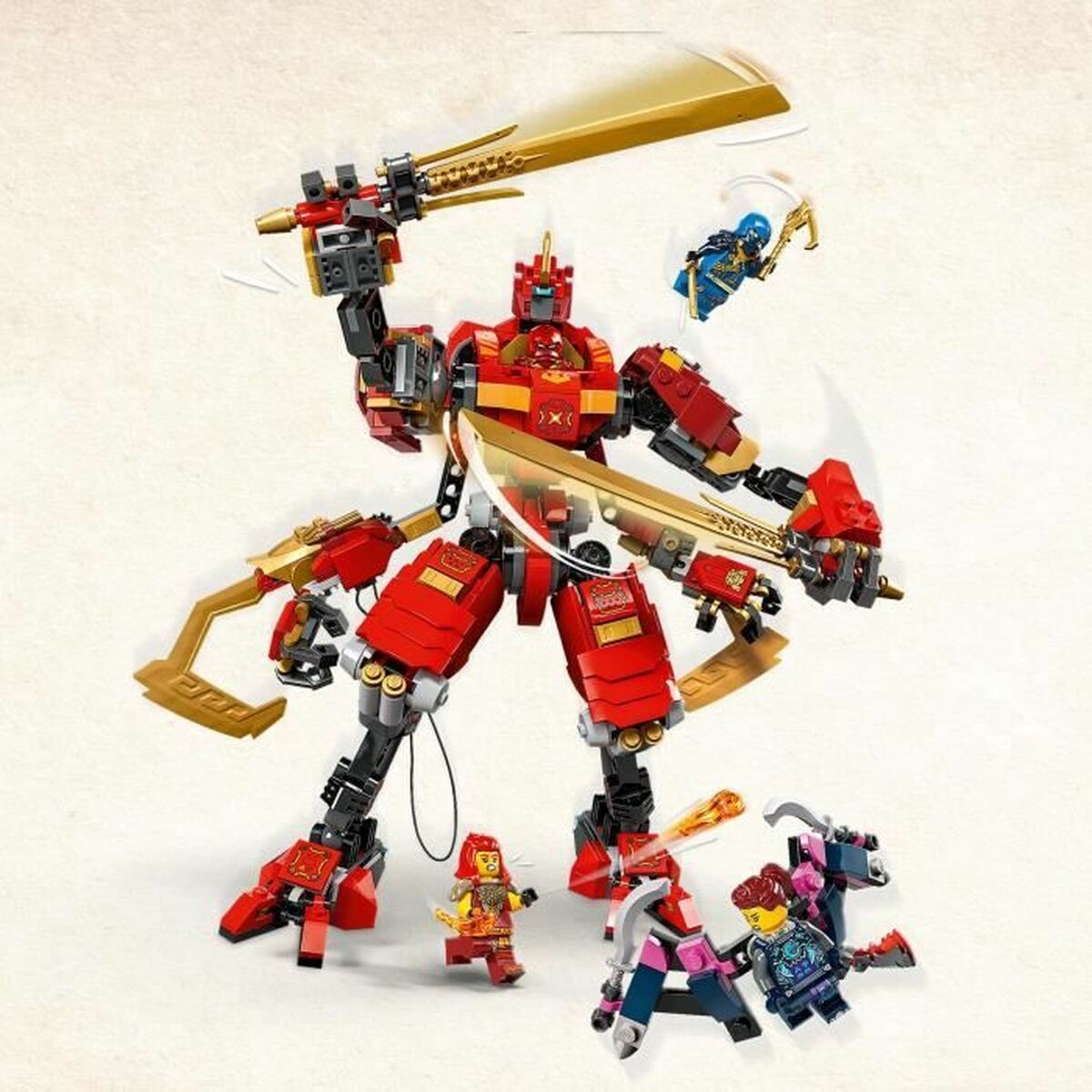 Statybos rinkinys Lego NINJAGO 71812 Kai's Ninja Climbing Robot Spalvotas