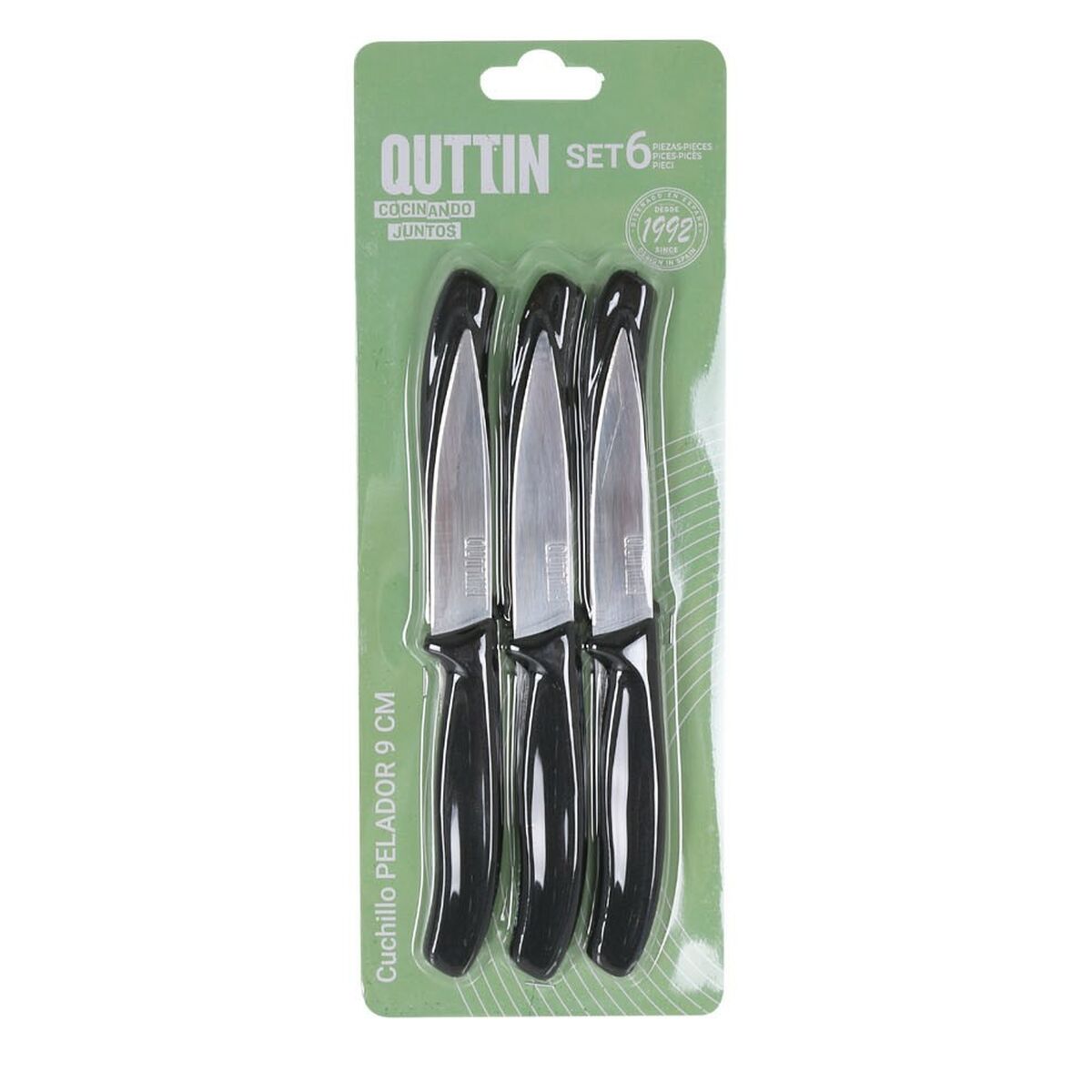 Žievelės peilių rinkinys Quttin Basic 6 Dalys 19,5 x 2 x 1 cm (12 vnt.)