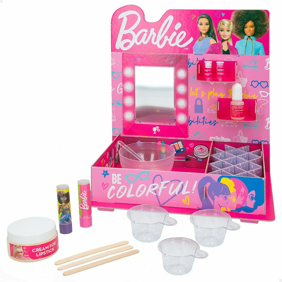 Makiažo rinkinys Lisciani Giochi Barbie 15 Dalys Lūpų dažai