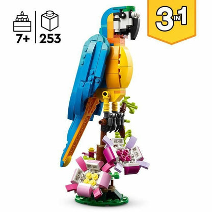 Statybos rinkinys Lego Creator 31136 Exotic parrot with frog and fish 3 viename 253 Dalys