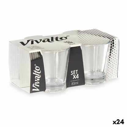 Stiklas Vivalto RYG6103 Skaidrus stiklas 85 ml Kava (24 vnt.)