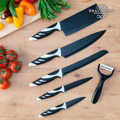 Stalo peilis Bravissima Kitchen Cuchillos Swiss Chef 6 Piezas Nerūdijantis plienas