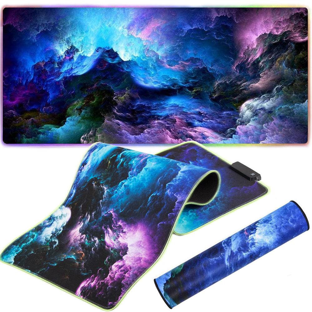 Led rgb apšvietimas žaidimų pelės padas
