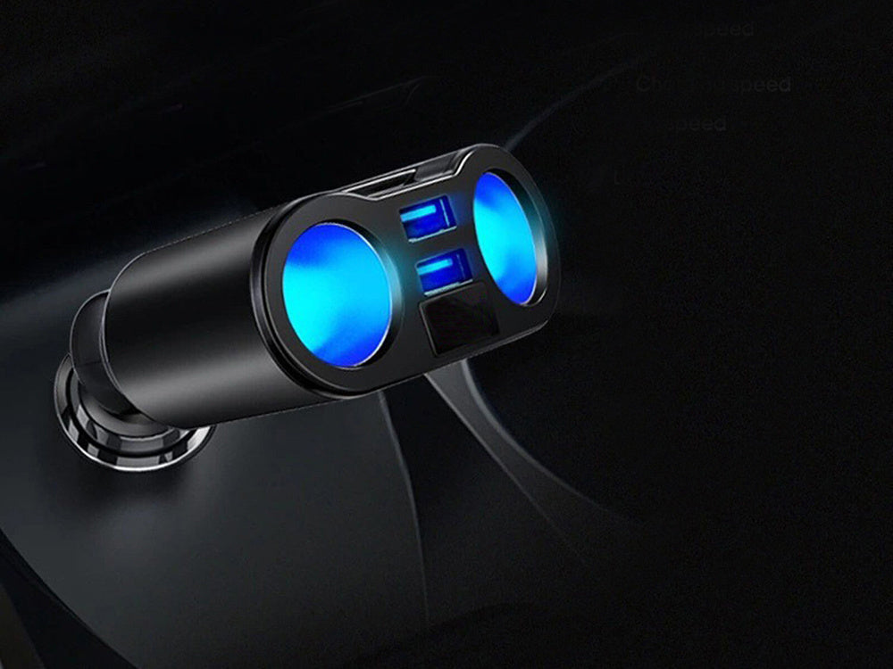 Cigarečių žiebtuvėlio skirstytuvo įkroviklis 2 usb