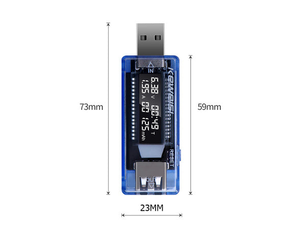Voltmetras usb ampermetras įtampos testeris