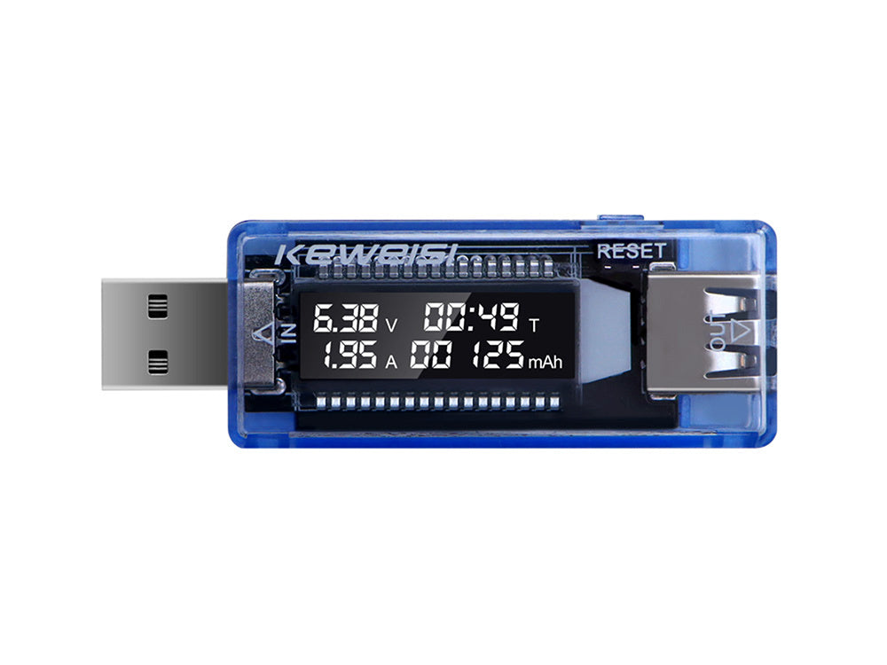 Voltmetras usb ampermetras įtampos testeris