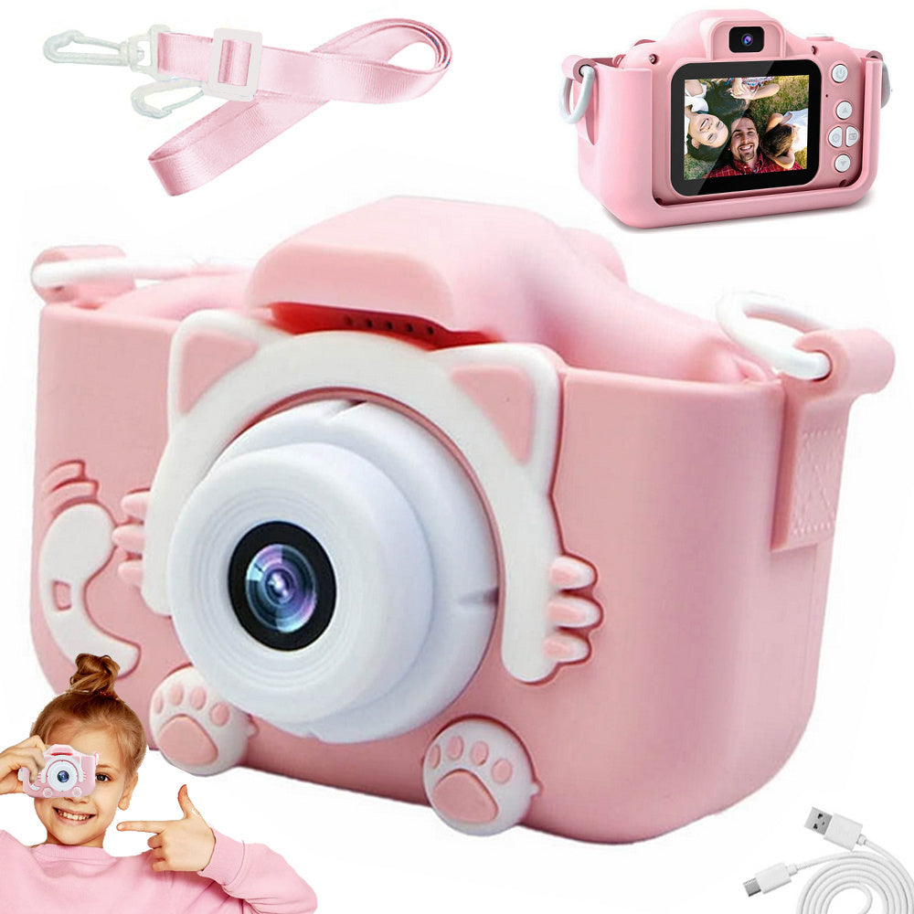 Skaitmeninis fotoaparatas vaikams su žaidimais fotoaparato žaidimai kitty, Rožinė, Szín, Rózsaszín
