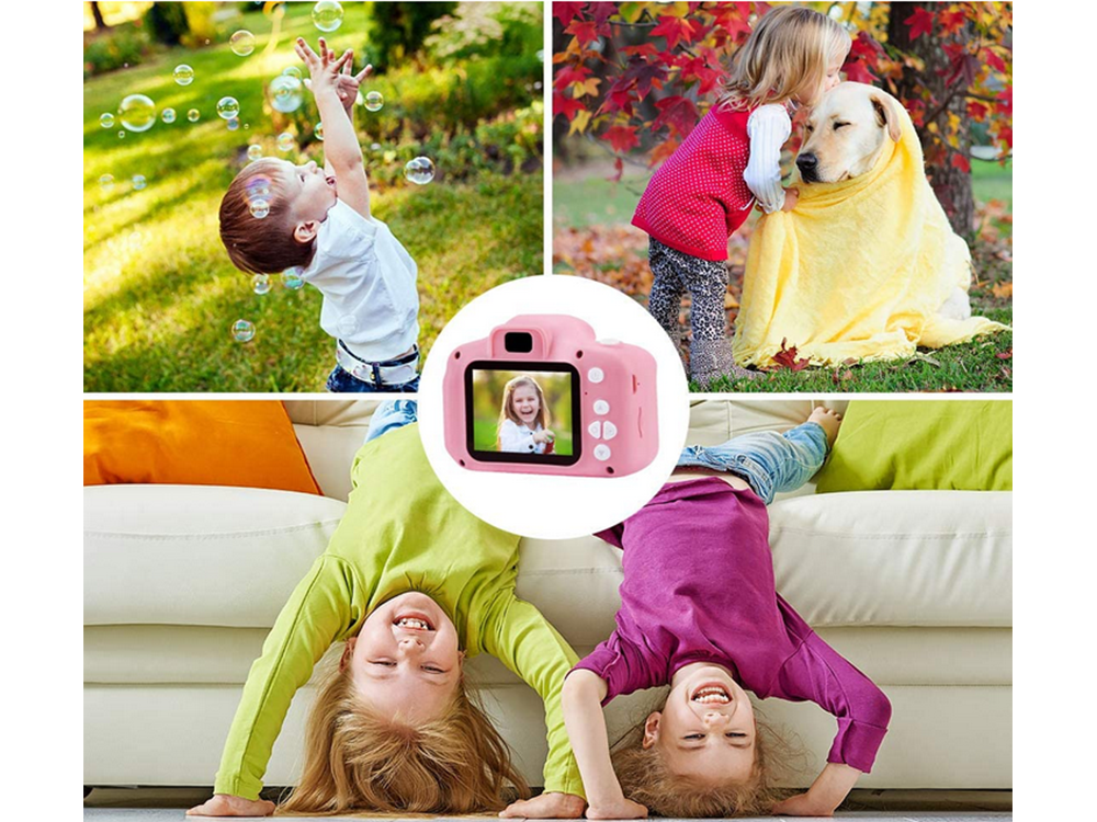 Skaitmeninis fotoaparatas vaikams su žaidimais fotoaparato žaidimai kitty, Rožinė, Szín, Rózsaszín