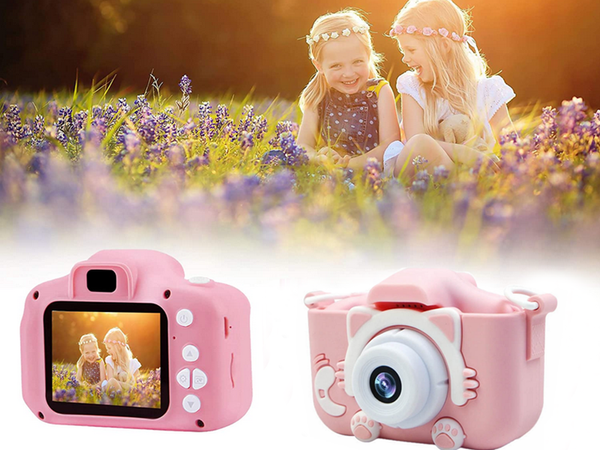 Skaitmeninis fotoaparatas vaikams su žaidimais fotoaparato žaidimai kitty, Rožinė, Szín, Rózsaszín