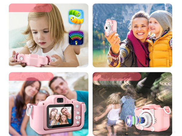 Skaitmeninis fotoaparatas vaikams su žaidimais fotoaparato žaidimai kitty, Rožinė, Szín, Rózsaszín