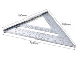Didžioji aliuminio taperio kampų dydžiai 180 mm