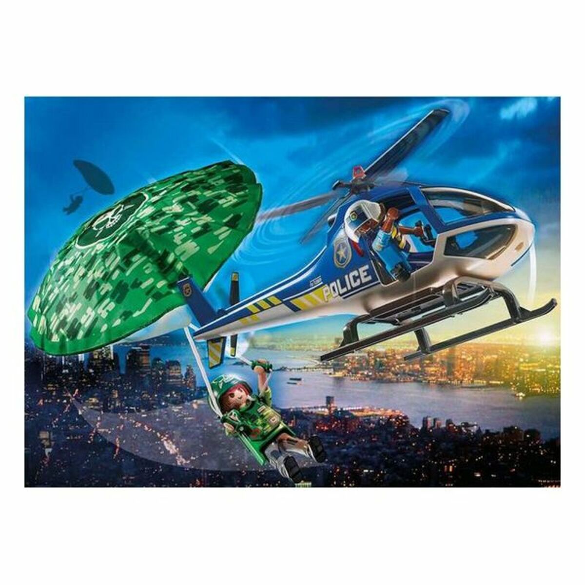 Playset  City Action Police helicopter: Parachute Chase Playmobil 70569 (19 pcs)