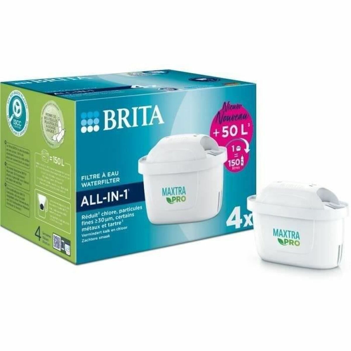 Puodelio-filtro filtras Brita Maxtra Pro All-in-1 (4 vnt.)