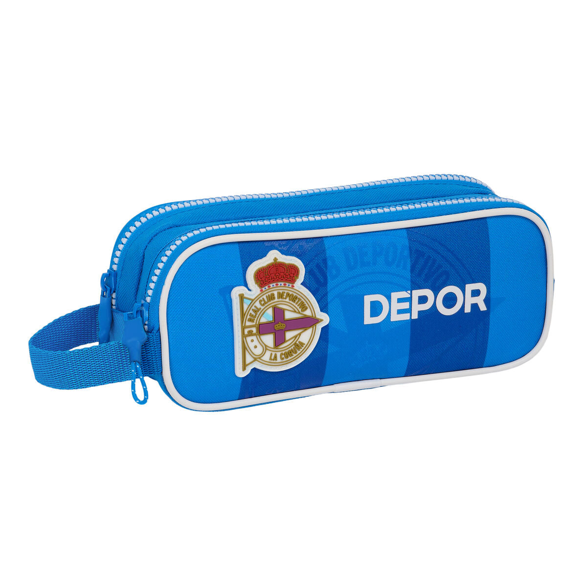 Dvigubas penalas R. C. Deportivo de La Coruña Mėlyna 21 x 8 x 6 cm