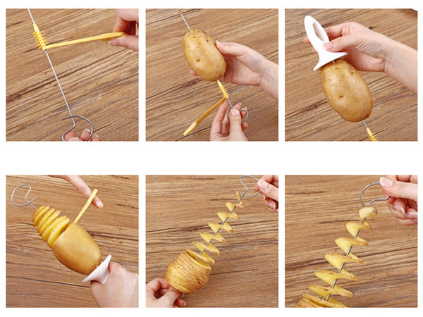 Bulvių traškučių kepimo mašina twisted fryer