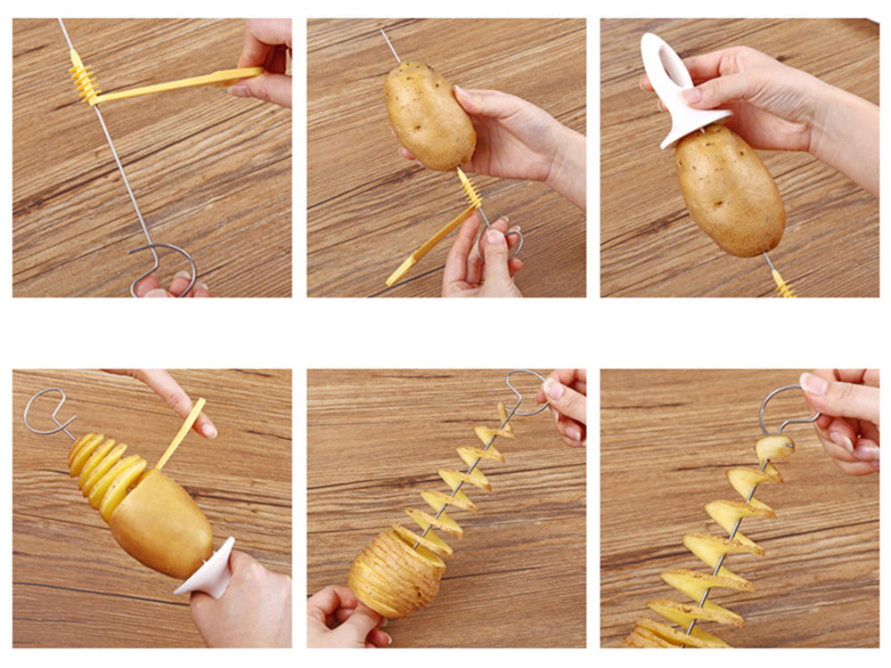 Bulvių traškučių kepimo mašina twisted fryer