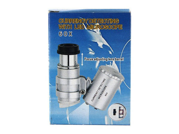 Juvelyrinis lupos mikroskopas 60x led uv professional