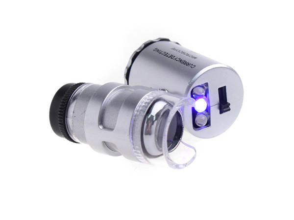 Juvelyrinis lupos mikroskopas 60x led uv professional