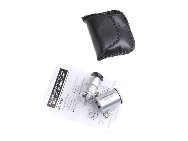Juvelyrinis lupos mikroskopas 60x led uv professional