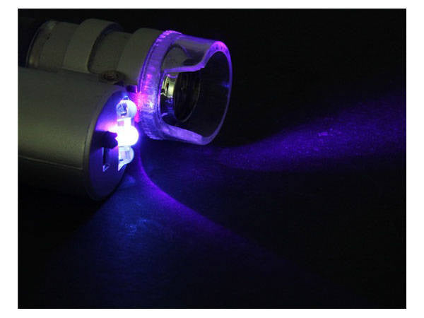 Juvelyrinis lupos mikroskopas 60x led uv professional