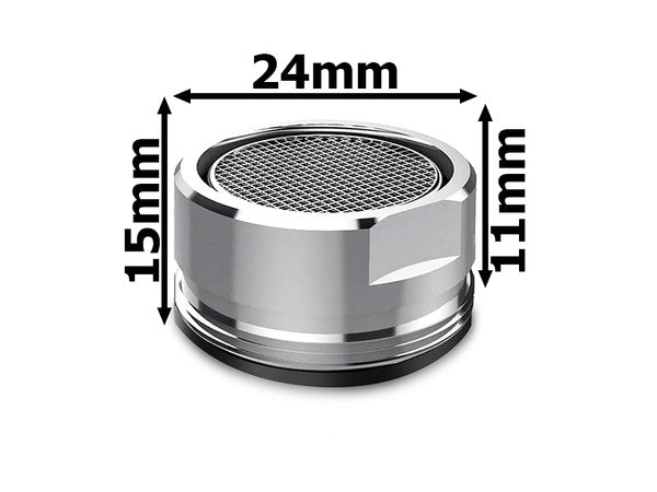 Maišytuvo aeratoriaus dangtelis m24 chromuotas plastikinis aeratorius