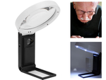 Sulankstomas juvelyrinis didinamasis stiklas 10x 25x 6 led 2 uv skalė