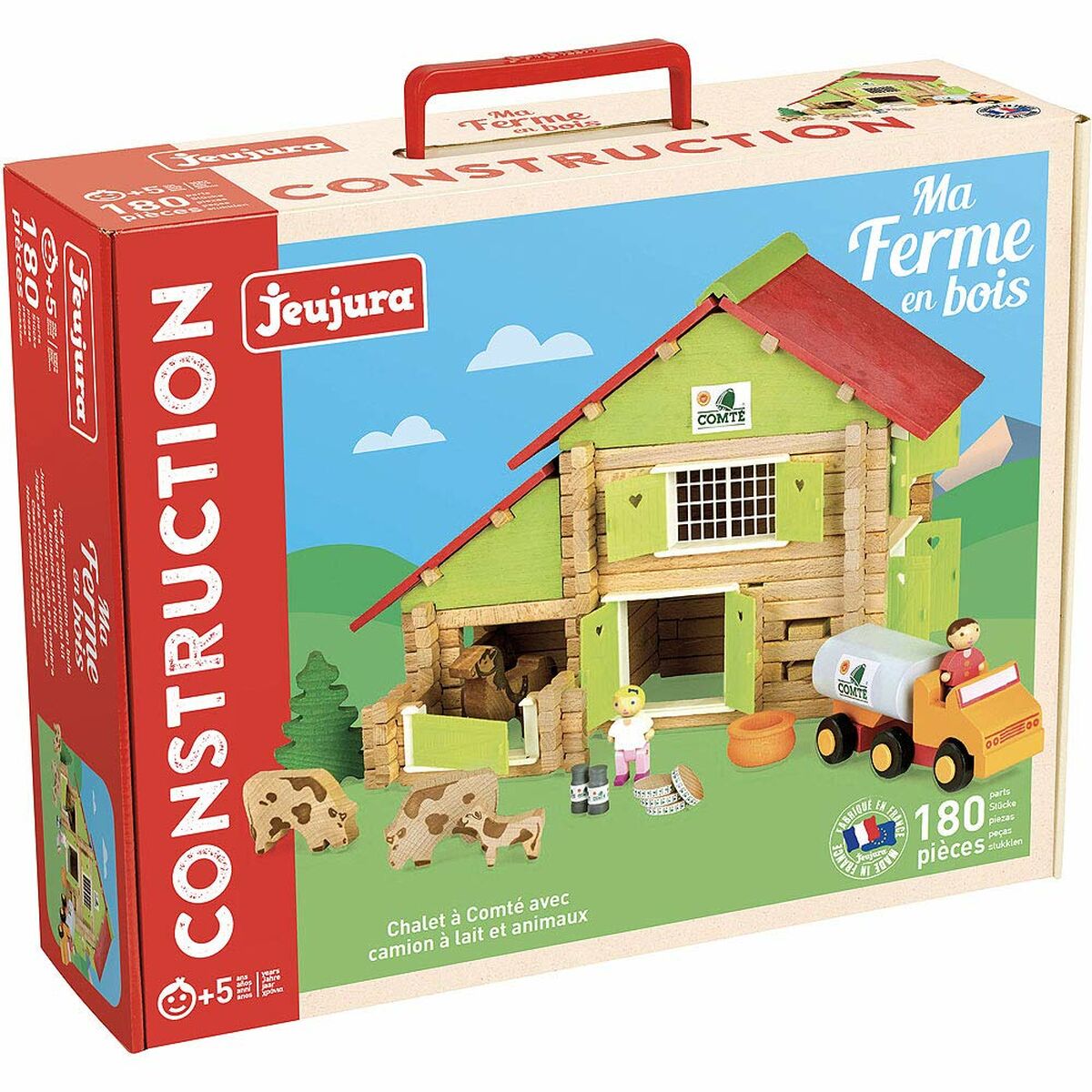 Playset Jeujura My Wooden Farm 180 Dalys