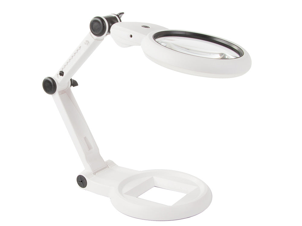 Juvelyro stalo didysis 12x 8x 18 led usb lupa