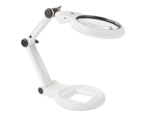 Juvelyro stalo didysis 12x 8x 18 led usb lupa