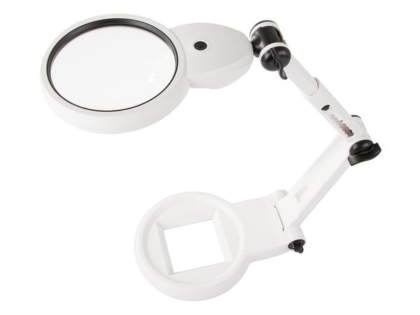 Juvelyro stalo didysis 12x 8x 18 led usb lupa