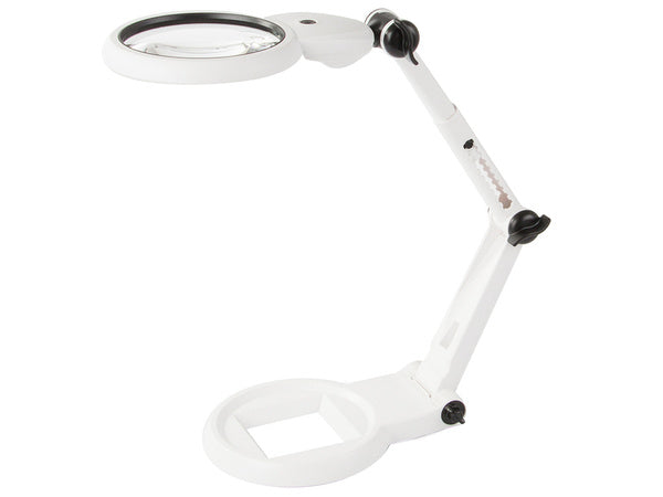 Juvelyro stalo didysis 12x 8x 18 led usb lupa