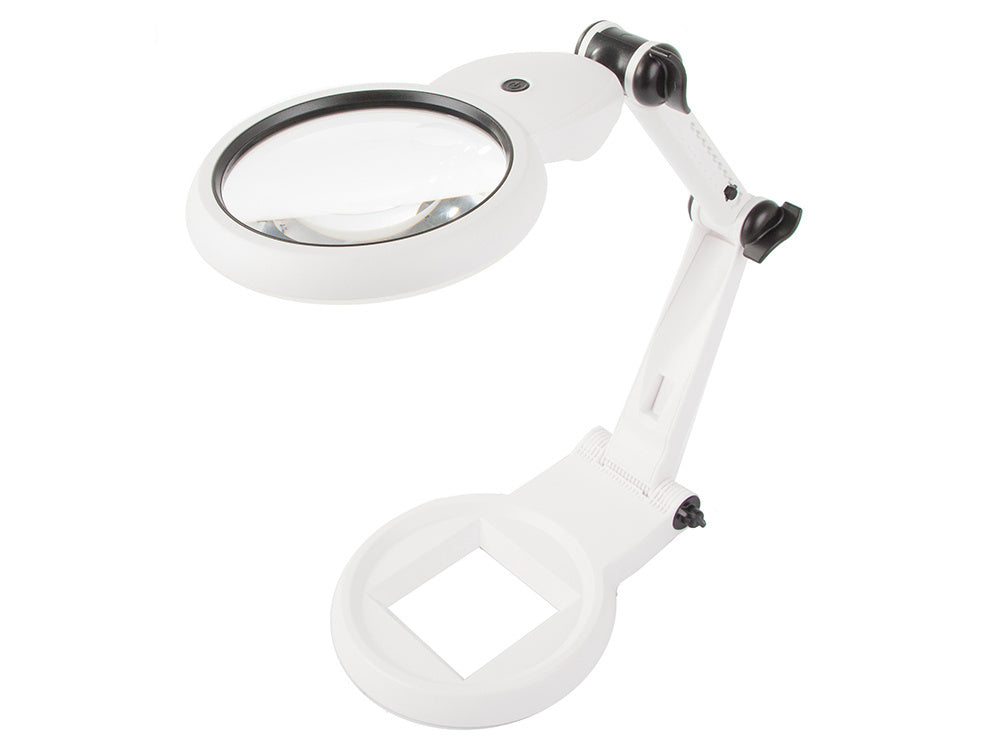 Juvelyro stalo didysis 12x 8x 18 led usb lupa