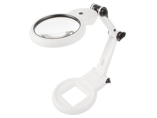 Juvelyro stalo didysis 12x 8x 18 led usb lupa
