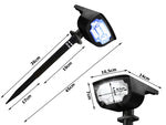 Saulės sodo lempos varomos led lempos spalvos