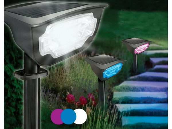 Saulės sodo lempos varomos led lempos spalvos