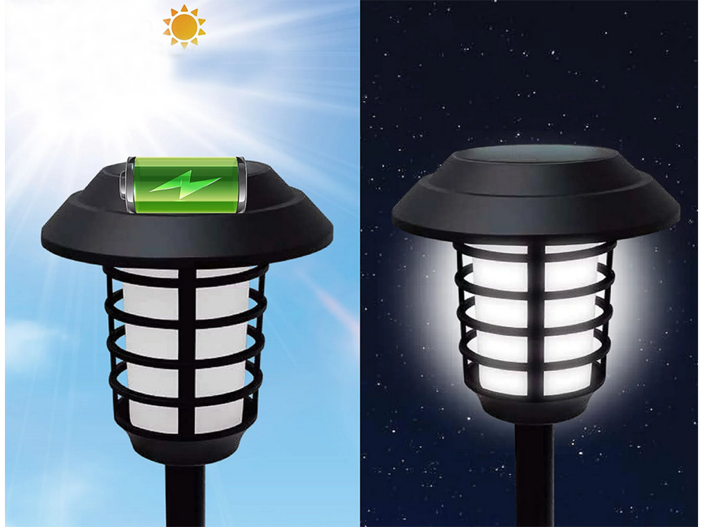 Sodo lempa saulės žibintuvėlis žibintas rgb nuotolinio valdymo pultas
