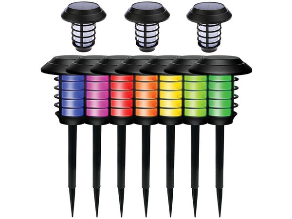 Sodo lempa saulės žibintuvėlis žibintas rgb nuotolinio valdymo pultas