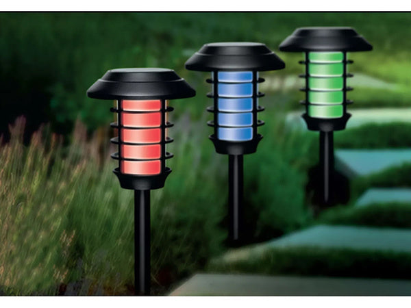 Sodo lempa saulės žibintuvėlis žibintas rgb nuotolinio valdymo pultas