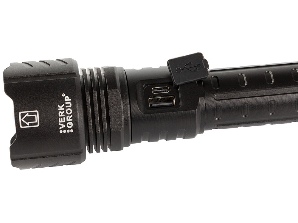 Karinis policijos žibintuvėlis cree xhp160 galia