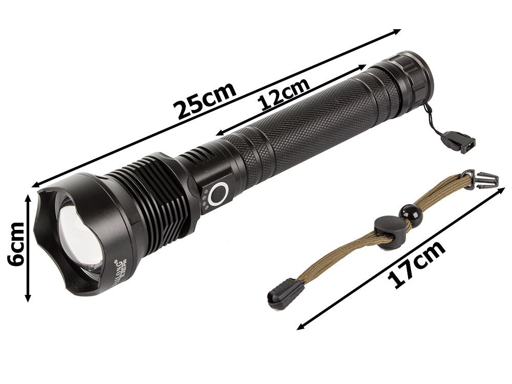 Karinis policijos žibintuvėlis cree xhp90 power