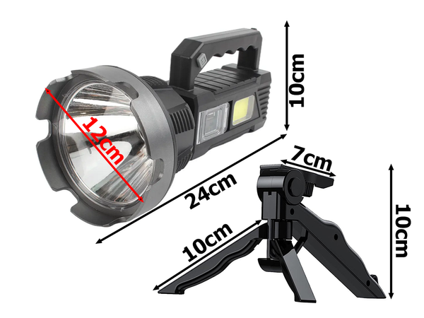 Žibintuvėlis prožektorius trikojis cree led xhp50 cob
