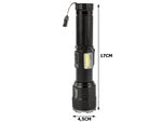 Taktinis žibintuvėlis bailong cree cob led xhp160 galia