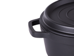 Puodas kepimo skardos dangtis 4l indukcinis aliuminis, Juoda, Szín, Fekete