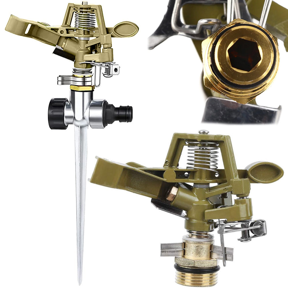 360° kampu besisukantis pulsuojantis metalinis vejos purkštuvas