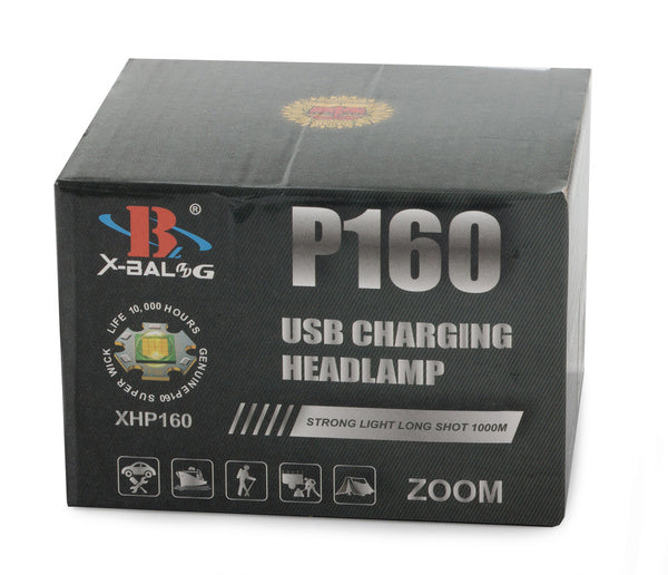 Bailong vadovaujamas priekinis žibintas xhp160 powerbank priartinimas