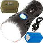 Taktinis žibintuvėlis bailong cree cob led xhp90 stiprus