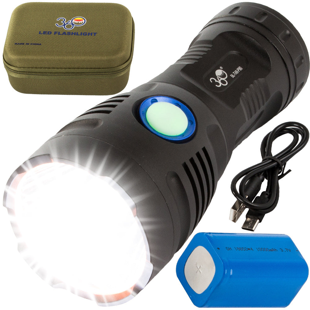 Taktinis žibintuvėlis bailong cree cob led xhp90 stiprus