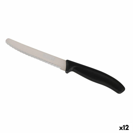 Peilių rinkinys Quttin Juoda Sidabras 6 Dalys 21,2 cm (12 vnt.)