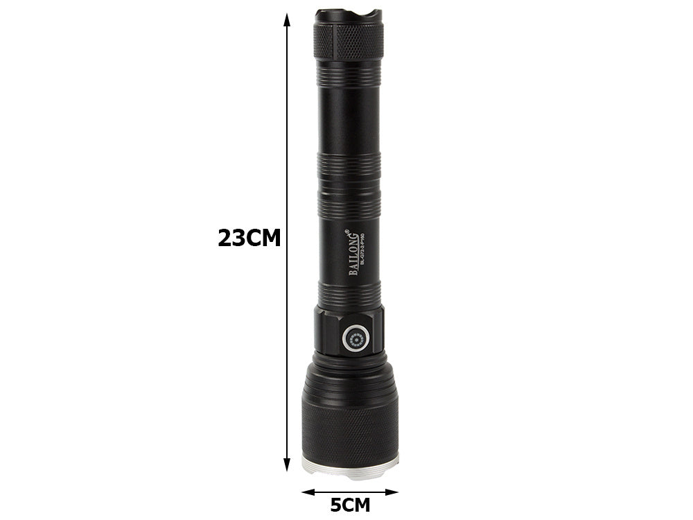 Karinis policijos žibintuvėlis cree xhp160 galia